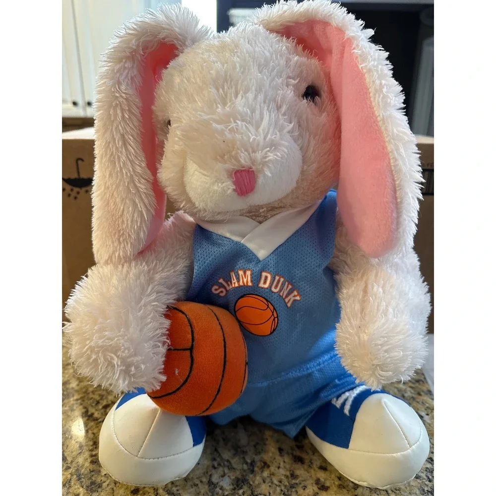 Dan Dee‎ Collectors Choice Slam Dunk Basketball Bunny Plush White Rabbit 14 inch
